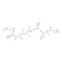 18-34-Gastrin I (pig), 18-(5-oxo-l-proline)-22-l-leucine-27-de-l-glutamic acid-32-(O-methyl-l-homoserine)- Structure