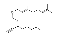 (E)-1-((Z)-3-ethynyl-oct-2-enyloxy)-3,7-dimethyl-octa-2,6-diene结构式