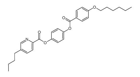 5-Butyl-pyridine-2-carboxylic acid 4-(4-hexyloxy-benzoyloxy)-phenyl ester结构式