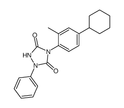 4-(4-cyclohexyl-2-methyl-phenyl)-1-phenyl-[1,2,4]triazolidine-3,5-dione结构式