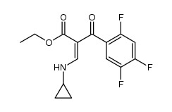 3-Cyclopropylamino-2-(2,4,5-trifluorbenzoyl)acrylsaeure-ethylester结构式