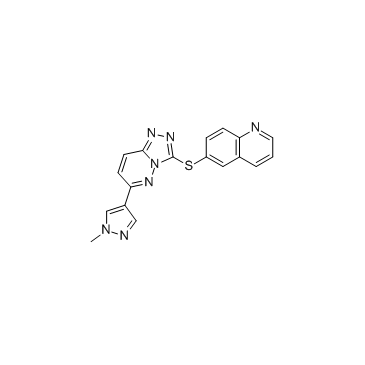 6-[[6-(1-甲基-1H-吡唑-4-基)-1,2,4-噻唑并[4,3-b]吡嗪-3-基]硫代]喹啉图片