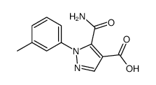 5-carbamoyl-1-(3-methylphenyl)pyrazole-4-carboxylic acid Structure