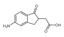 5-amino-2,3-dihydro-1-oxo-1H-indene-2-acetic acid结构式