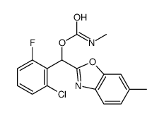 [(2-chloro-6-fluorophenyl)-(6-methyl-1,3-benzoxazol-2-yl)methyl] N-methylcarbamate Structure