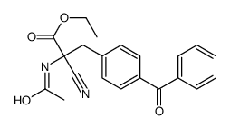 N-乙酰基-α-氰基-对-苯甲酰基-D,L-苯丙氨酸乙酯结构式