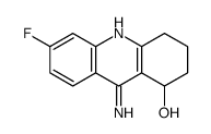 1,2,3,4-Tetrahydro-9-amino-6-fluoro-1-acridinol结构式