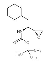 [(1S)-(1-(S)-N-Boc-氨基-2-环己基乙基)环氧乙烷结构式