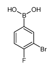 3-溴-4-氟苯硼酸结构式