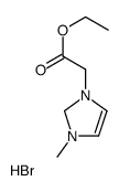 ethyl 2-(3-methyl-1,2-dihydroimidazol-1-ium-1-yl)acetate,bromide结构式