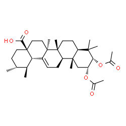 2,3-BIS(ACETYLOXY)-(2ALPHA,3ALPHA)-URS-12-EN-28-OIC ACID Structure