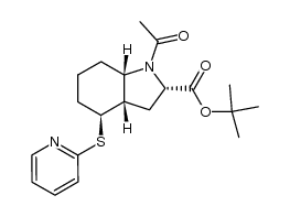 (2S,3aS,4S,7aS)-tert-butyl 1-acetyl-4-(pyridin-2-ylthio)octahydro-1H-indole-2-carboxylate结构式