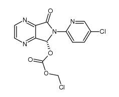 (R)-5-(chloromethyloxycarbonyloxy)-6-(5-chloropyridin-2-yl)-7-oxo-5,6-dihydropyrrolo[3,4-b]pyrazine结构式