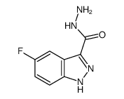 5-氟-1H-吲唑-3-羧酸 肼结构式