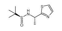 (S)-2-methyl-N-((S)-1-(thiazol-2-yl)ethyl)propane-2-sulfinamide结构式