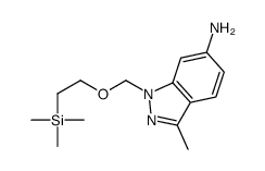 3-甲基-1-((2-(三甲基甲硅烷基)乙氧基)甲基)-1H-吲唑-6-胺结构式