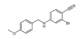 2-bromo-4-(4-methoxybenzylamino)benzonitrile Structure