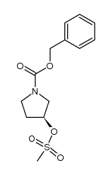 (S)-Benzyl 3-((methylsulfonyl)oxy)pyrrolidine-1-carboxylate Structure