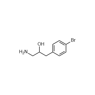 1-氨基-3-(4-溴苯基)丙-2-醇结构式