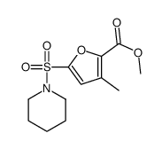 methyl 3-methyl-5-piperidin-1-ylsulfonylfuran-2-carboxylate结构式