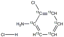 2-Chloroaniline-[13C6] Hydrochloride Structure