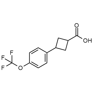 3-[4-(三氟甲氧基)苯基]环丁烷-1-羧酸结构式