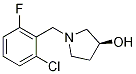 (S)-1-(2-氯-6-氟-苄基)-吡咯烷-3-醇结构式
