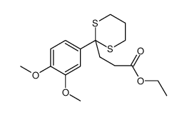 ethyl 3-(2-(3,4-dimethoxyphenyl)-1,3-dithian-2-yl)propanoate Structure
