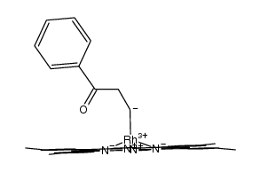 [Rh(5,10,15,20-tetratolylporphyrinato)(CH2CH2COPh)] Structure