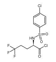 (R)-2-(4-chlorophenylsulfonamido)-5,5,5-trifluoropentanoyl chloride Structure