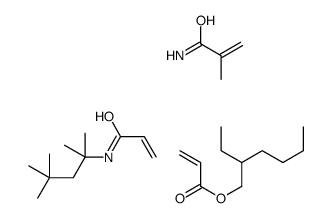 2-ethylhexyl prop-2-enoate,2-methylprop-2-enamide,N-(2,4,4-trimethylpentan-2-yl)prop-2-enamide结构式