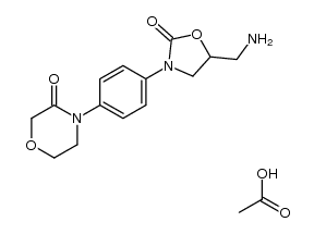 4-{4-[5-aminomethyI-2-oxo-1,3-oxazolidine-3-yl]-phenyl}-morphoIine-3-one acetate Structure