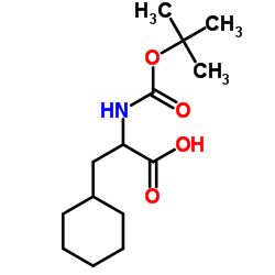 2-((叔丁氧羰基)氨基)-3-环己基丙酸结构式