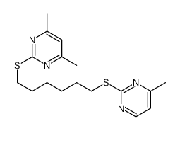 2-[6-(4,6-dimethylpyrimidin-2-yl)sulfanylhexylsulfanyl]-4,6-dimethylpyrimidine结构式