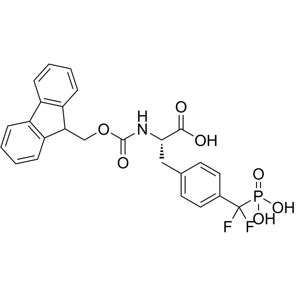 N-Α-FMOC-4-(膦酰基二氟甲基)-L-苯基丙氨酸结构式