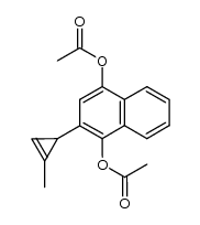 1-methyl-3-(1,4-diacetoxy-2-naphthyl)cyclopropene结构式