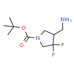 4-(氨基甲基)-3,3-二氟吡咯烷-1-羧酸叔丁酯结构式