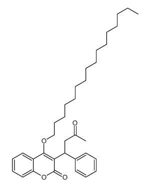 4-hexadecoxy-3-(3-oxo-1-phenylbutyl)chromen-2-one Structure
