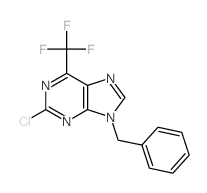 9H-Purine,2-chloro-9-(phenylmethyl)-6-(trifluoromethyl)-结构式