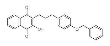 4-hydroxy-3-[3-(4-phenylmethoxyphenyl)propyl]naphthalene-1,2-dione structure