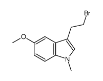 3-(2-溴乙基)-5-甲氧基-1-甲基吲哚结构式