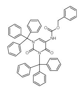 benzyl N-(2,4-dioxo-1,3-ditrityl-pyrimidin-5-yl)carbamate Structure