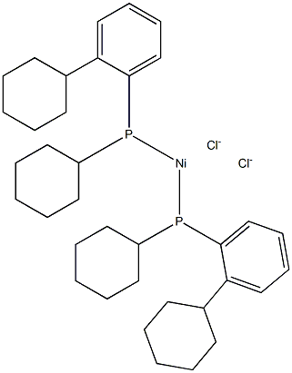 二氯化双(二环己基苯基膦)合镍(II)结构式