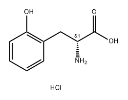 (R)-2-氨基-3-(2-羟基苯基)丙酸盐酸盐结构式
