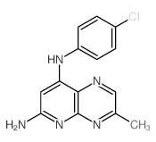 Pyrido[2,3-b]pyrazine, 6-amino-8-(p-chloroanilino)-3-methyl- Structure