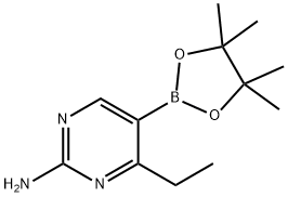 2-Amino-4-ethylpyrimidine-5-boronic acid pinacol ester Structure