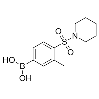 (3-甲基-4-(哌啶-1-基磺酰基)苯基)硼酸结构式