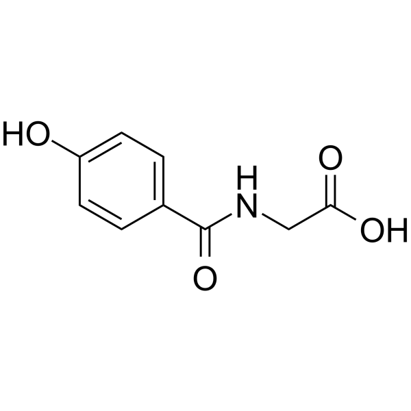 [(4-羟基苯甲酰基)氨基]乙酸结构式