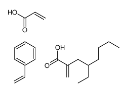 2-丙烯酸与乙烯基苯和2-丙烯酸-2-乙基己酯的聚合物结构式