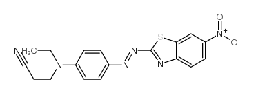 3-[ethyl[4-[(6-nitrobenzothiazol-2-yl)azo]phenyl]amino]propiononitrile Structure